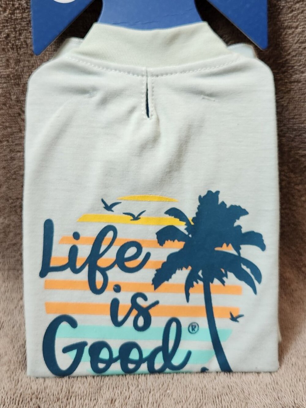 LIFE IS GOOD Pet Dog Ruffled Dress Green Tropical - NEW NWT